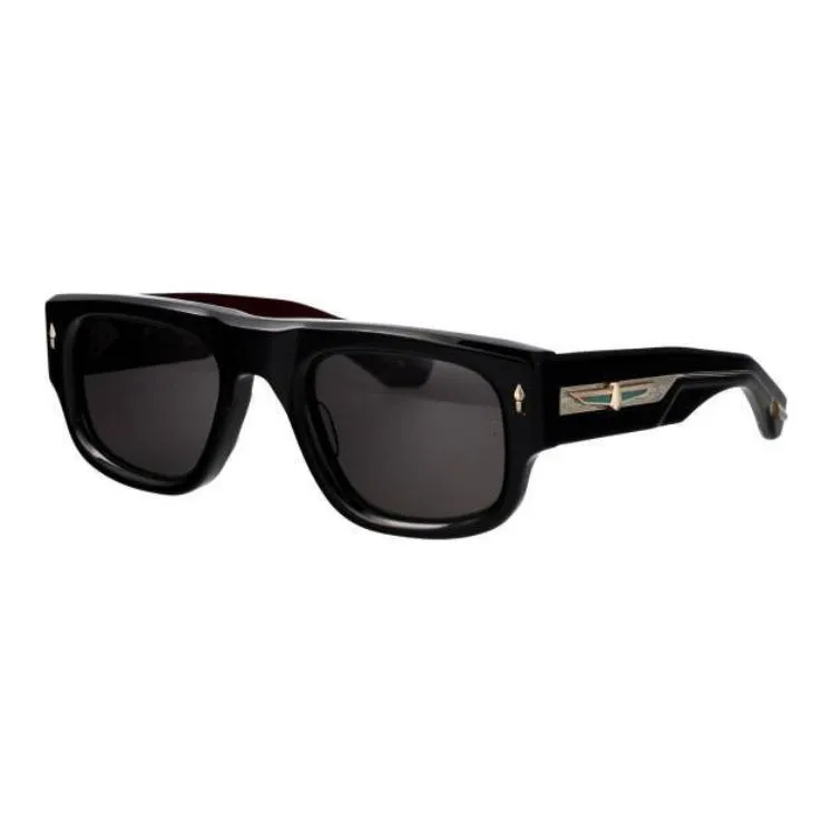JACQUES MARIE MAGE Acetate Metal Cured Cellulose, Sterling Silver, Damascus Steel Wire Core Square Sunglasses Unisex-0