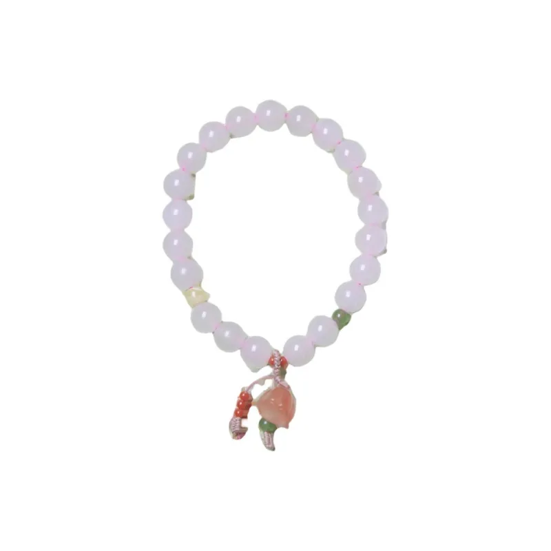 Ingenuity Hetian Jade Bracelets Dusty Pink Unisex-0