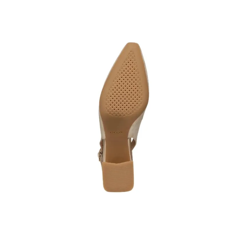 GEOX Giselda Chunky Heel High Heels 6.5cm Women's Light Gold-7
