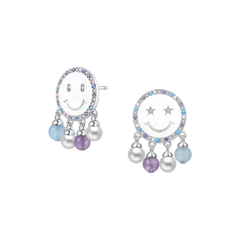 BABYBEI 925 Sterling Silver Pearl Dynamic Cute Niche Individual Design Creative Trendy And Cool Earrings Women's-3
