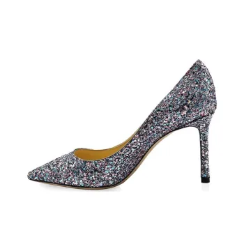 Jimmy Choo ROMY Slim Heel High Heels 8.5cm Women's Blue Gray