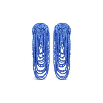 Oscar De La Renta Beaded Curtain Earrings