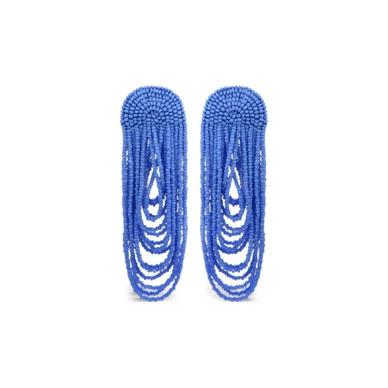 Oscar De La Renta Beaded Curtain Earrings-0