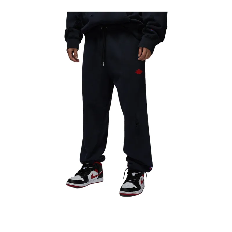 Jordan Air Rare Knitted Sweatpants Men's Black/Sail White-0