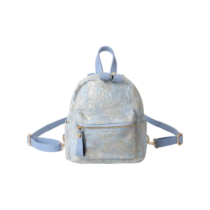 Yalu Canvas Backpack Women's Sky Blue/Pink-1