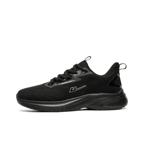 Warrior Cushioning Breathable Lightweight Low Top Casual Training Long Distance Running Running Shoes Men's Black