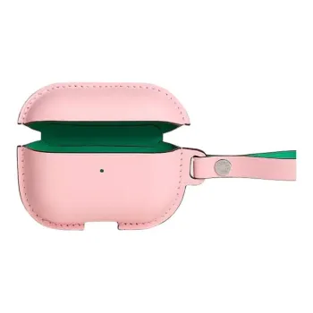 HERMES Swift Cow Leather AirPods Pro2 Protective Case Earphone Case Women's Pink & Green