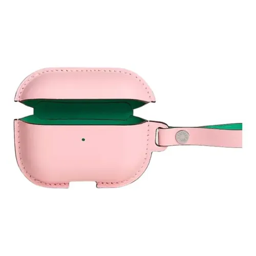 HERMES Swift Cow Leather AirPods Pro2 Protective Case Earphone Case Women's Pink & Green