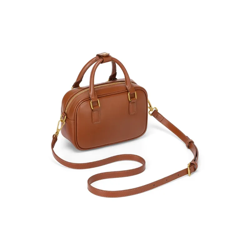 Simvay Clos Synthetic Leather Shoulder Bag Crossbody Bag Handbags Small Size Women's Brown/Coffee-3