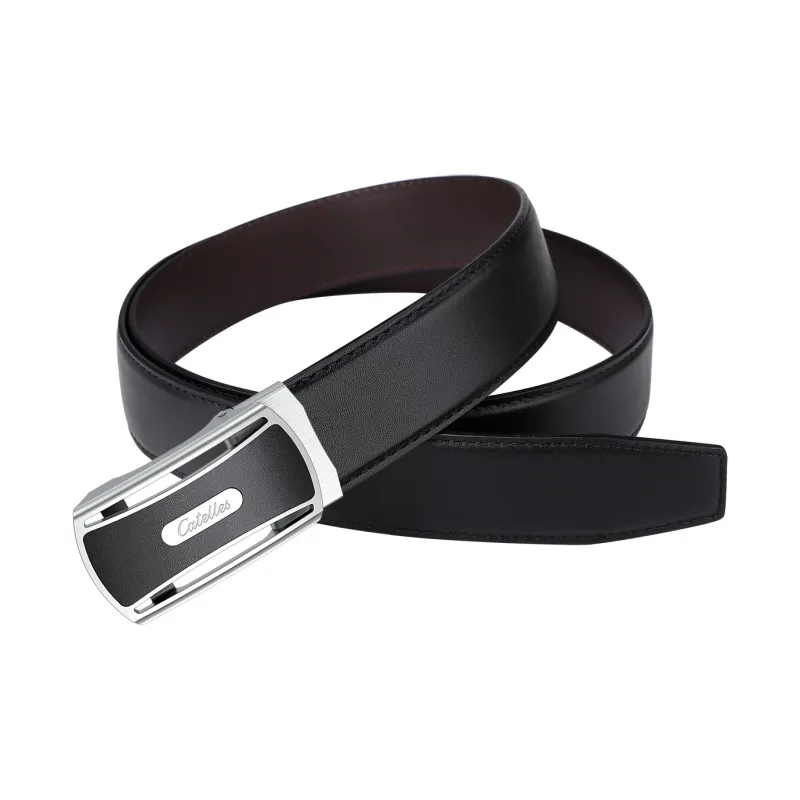 CATELLES Top Grain Cow Leather Leather Belts Men's 3.5cm-2