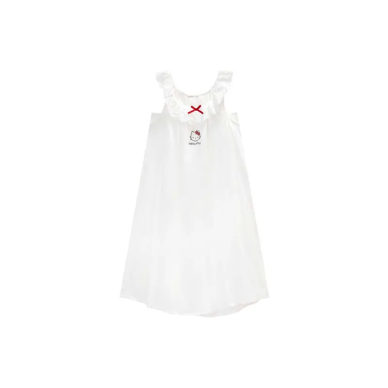 GUKOO x Hello Kitty Sanrio Series Nightgown Women's Jade White-0