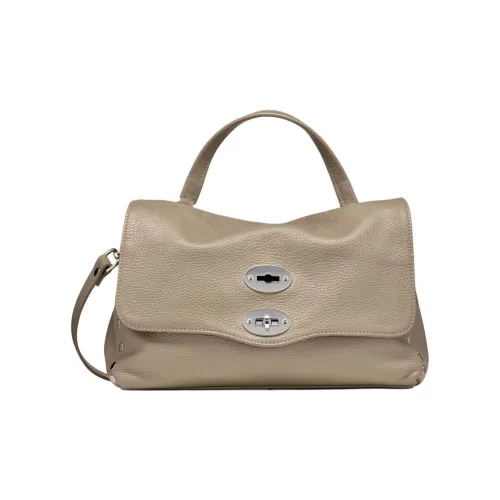 Zanellato Postina Calfskin Messenger Bag Shoulder Bag Crossbody Bag Handbag Small Size Women's Gray