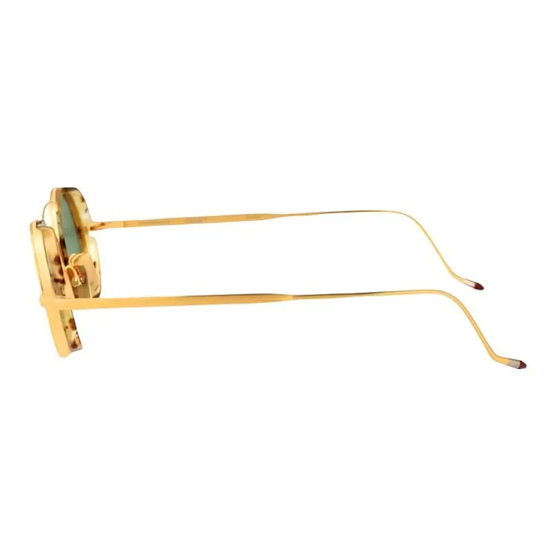 JACQUES MARIE MAGE Metal Round Sunglasses Unisex Gold-3