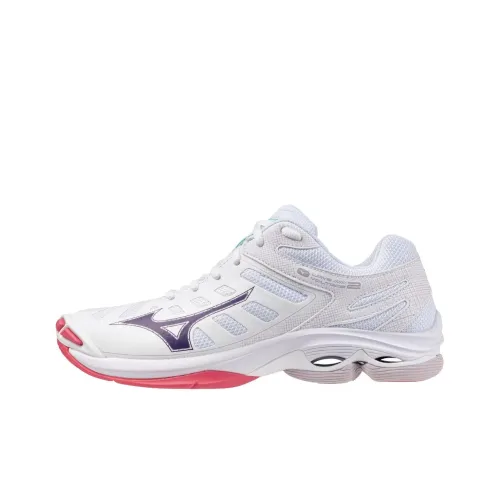 Mizuno Wave Lightning Z8 Anti Slip Wear Resistant Low Top Training Shoes Women's White