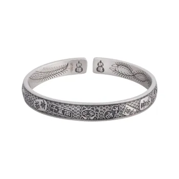 OWNREWARDS 999 Fine Silver Bangles Unisex