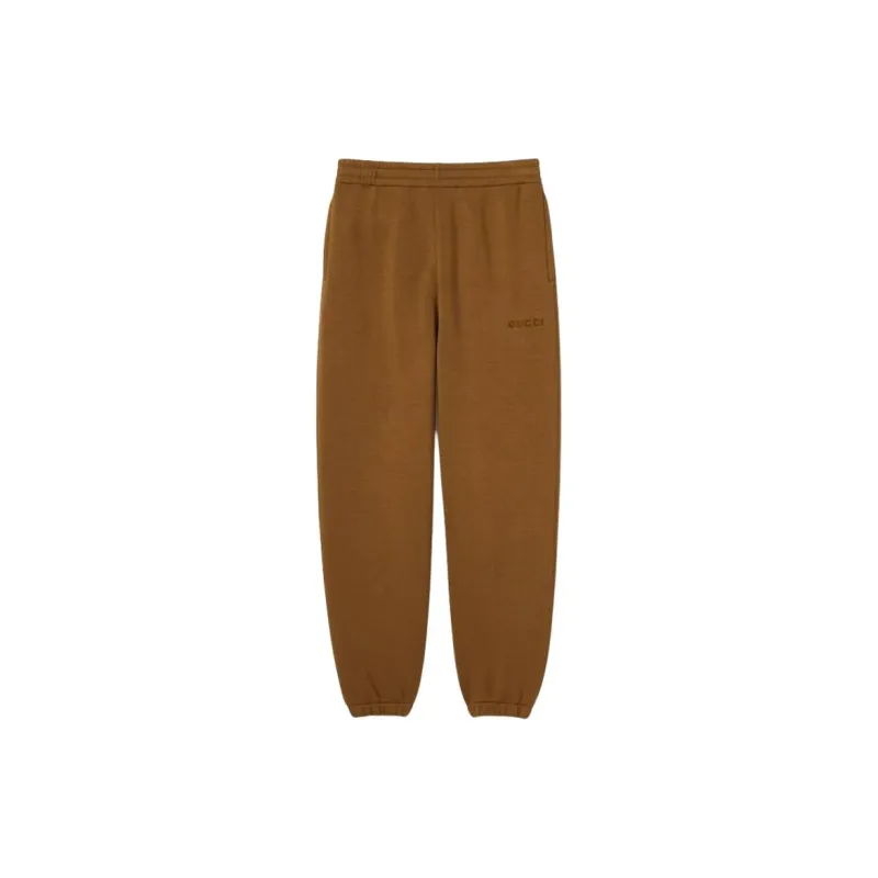 GUCCI SS25 Knitted Sweatpants Men's Brown-0