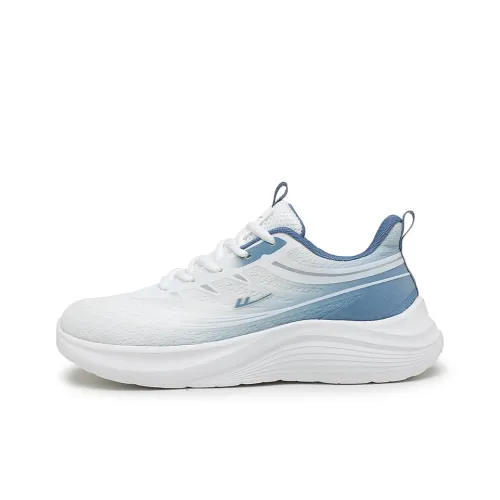 Warrior Cushioning Breathable Lightweight Low Top Casual Training Long Distance Running Shoes Men's Beige Blue