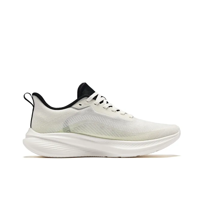 Erke Cushioning Breathable Rebound Low-Top Training Running Shoes Men's Microcrystal White Fluorescent Sprig Green-1
