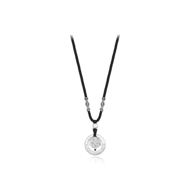 CHINA GOLD 999 Fine Silver Necklaces Women's-0