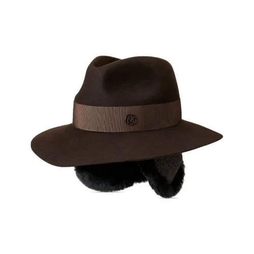 Maison Michel Virginie Logo plaque Detail Wool Fedora