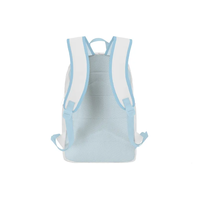 TURN UP Polyester Student Backpack Large Size Unisex Light Blue-27