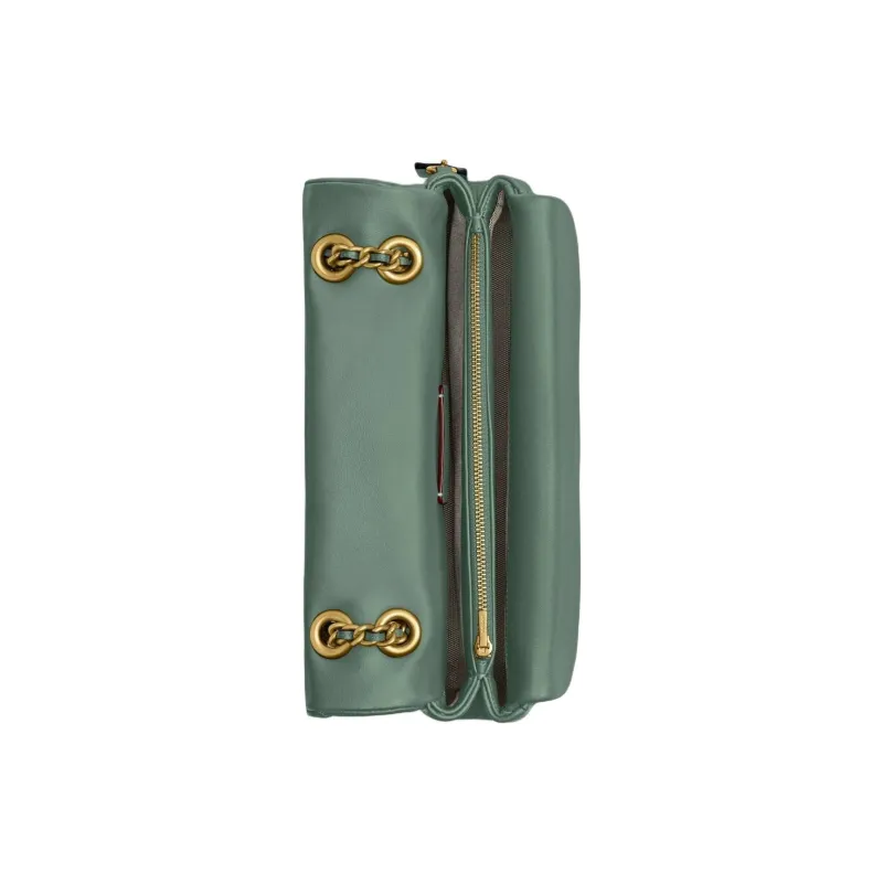 COACH Tabby Nappa Leather Crossbody Bag, Shoulder Bag Medium Size Women's Green-3