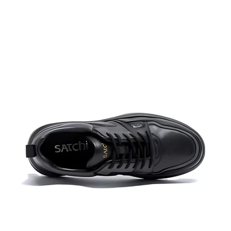 Satchi Slip Resistant Low Top Skateboard Shoes Men's Black-3