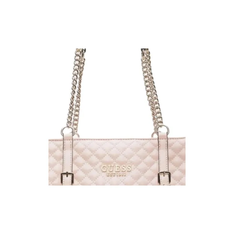 GUESS Polyurethane Tote Bag Shopping Bag Handbag Shoulder Bag Women's Pink-3