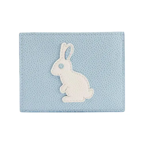 THOM BROWNE· Pebbled Calfskin Card Holder Men's Light Blue