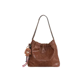 TOUTOU Synthetic Leather Shoulder Bag Regular Women's Chocolate Brown