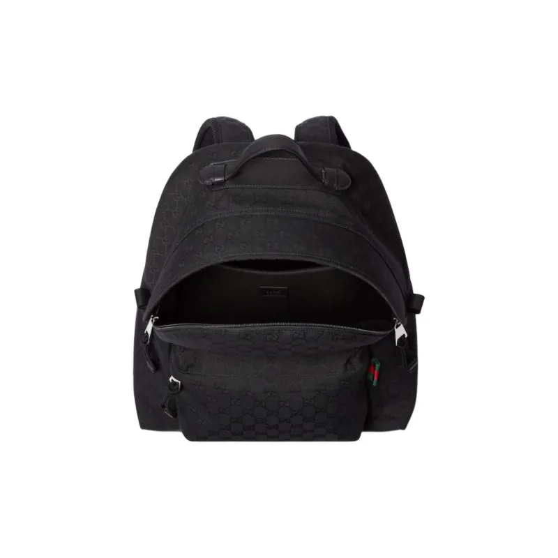 GUCCI GG Canvas Backpack Medium Size Men's Black-4