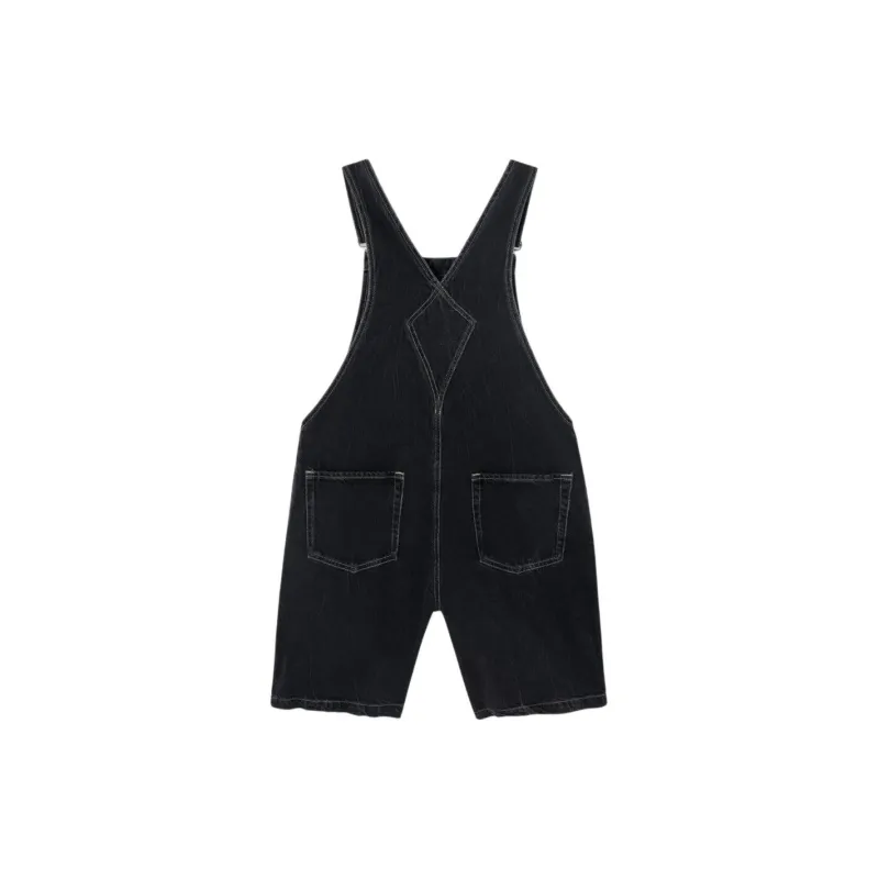 AMERICAN VINTAGE A.M SS25 DUNGAREES YOPDAY Denim Shorts Women's BLACK VINTAGE/Vintage Black-1
