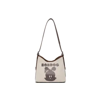 BOBDOG Canvas Crossbody Women's Bag Vintage Fashion Classic Cartoon Shoulder Bag Women's Gray & Brown