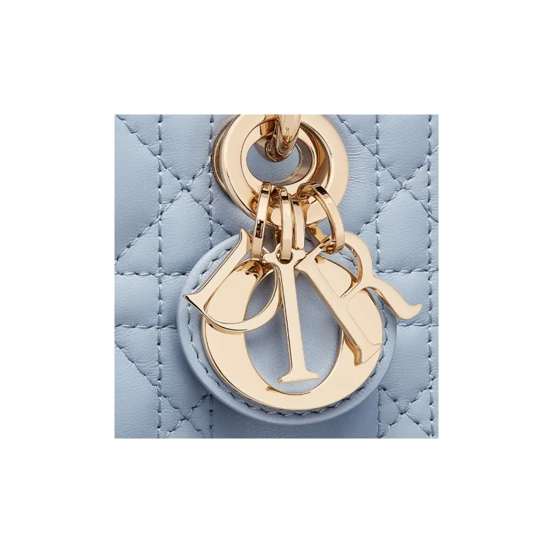 DIOR Lady D JOY Lambskin Shoulder Bag, Crossbody Bag, Handbag Micro Women's Light Blue-5
