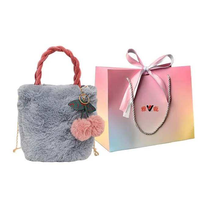 Yalu Plush Handbag Women's Multicolor-7