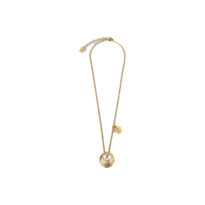 VERSACE Medusa Pendant Embellished Necklace-1