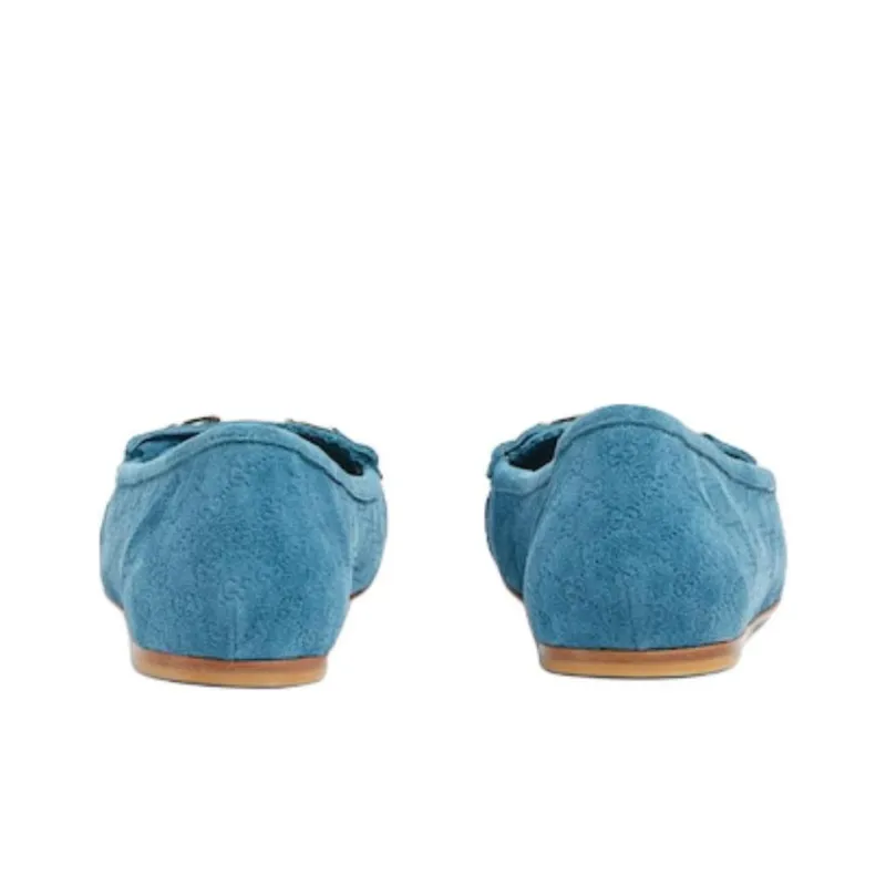 GUCCI Casual Single Shoes Women's Blue-4