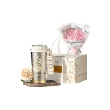 Lily of The Valley Pure Titanium Box[Pure Titanium inside and Out]+Flower