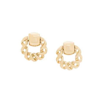 Givenchy 1980's Twisted Hoop Earrings