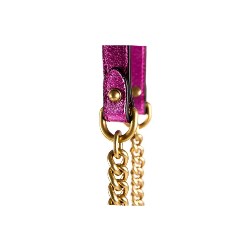 GUCCI Marmont Cow Leather Shoulder Bag Small Size Women's Purple Multicolor-9