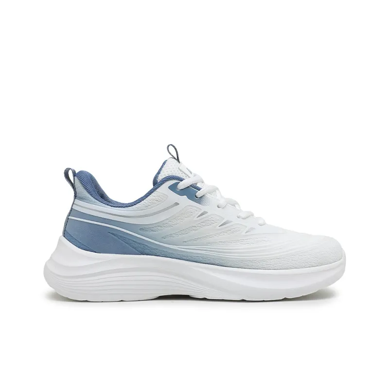 Warrior Cushioning Breathable Lightweight Low Top Casual Training Long Distance Running Shoes Men's Beige Blue-1