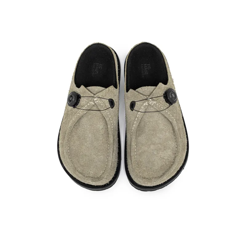 TC Abrasion-Resistant Wrap-toe Slippers Unisex Khaki-4