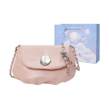Duoluplo Doron Paul PU Shoulder Bag Regular Women's Pink/Ecru/Black/Silver