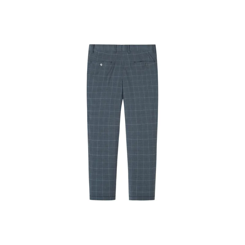 Dance With Wolves Suit Trouser Men's Gray Blue-1