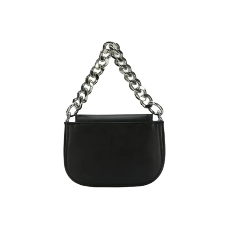 FANSIZHE Jeans Couture PU Bonded Synthetic Leather Handbag Women's Black-2