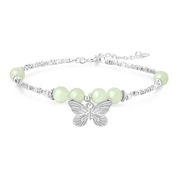 KADER Bracelets Pale Greenish White Jade Women's