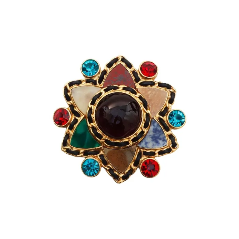 CHANEL 1995 Gripoix Brooch-0