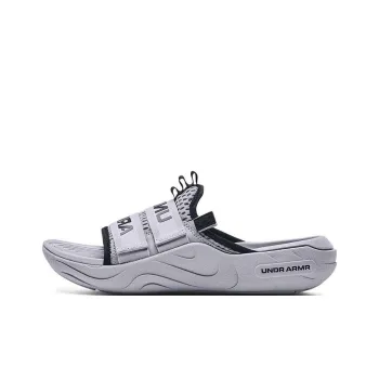 Under Armour Alpha Rubber Sole Slide Slippers Unisex Gray Black