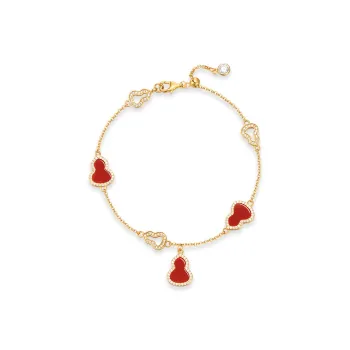Trpopo Red Agate S925 Silver Bracelets Women's