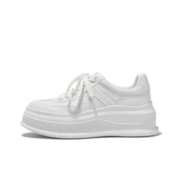 SELAIYA Low Top Skateboard Shoes Women's White